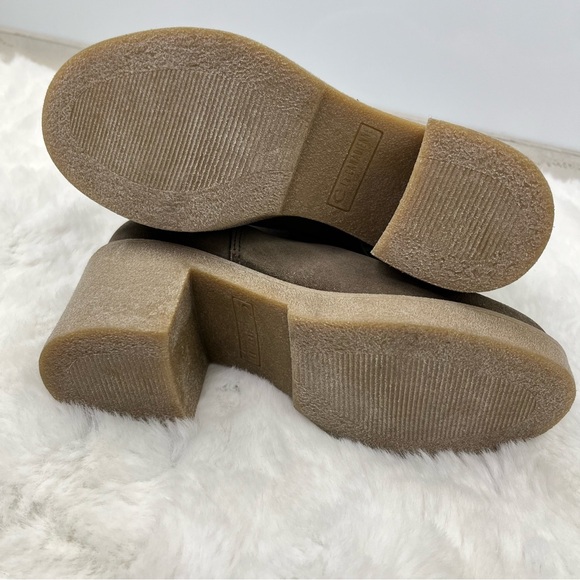 NEW LA CANADIENNE Zaine Waterproof Chelsea Boot Stone Oiled Suede Chunky Sz 5.5 - Picture 6 of 15